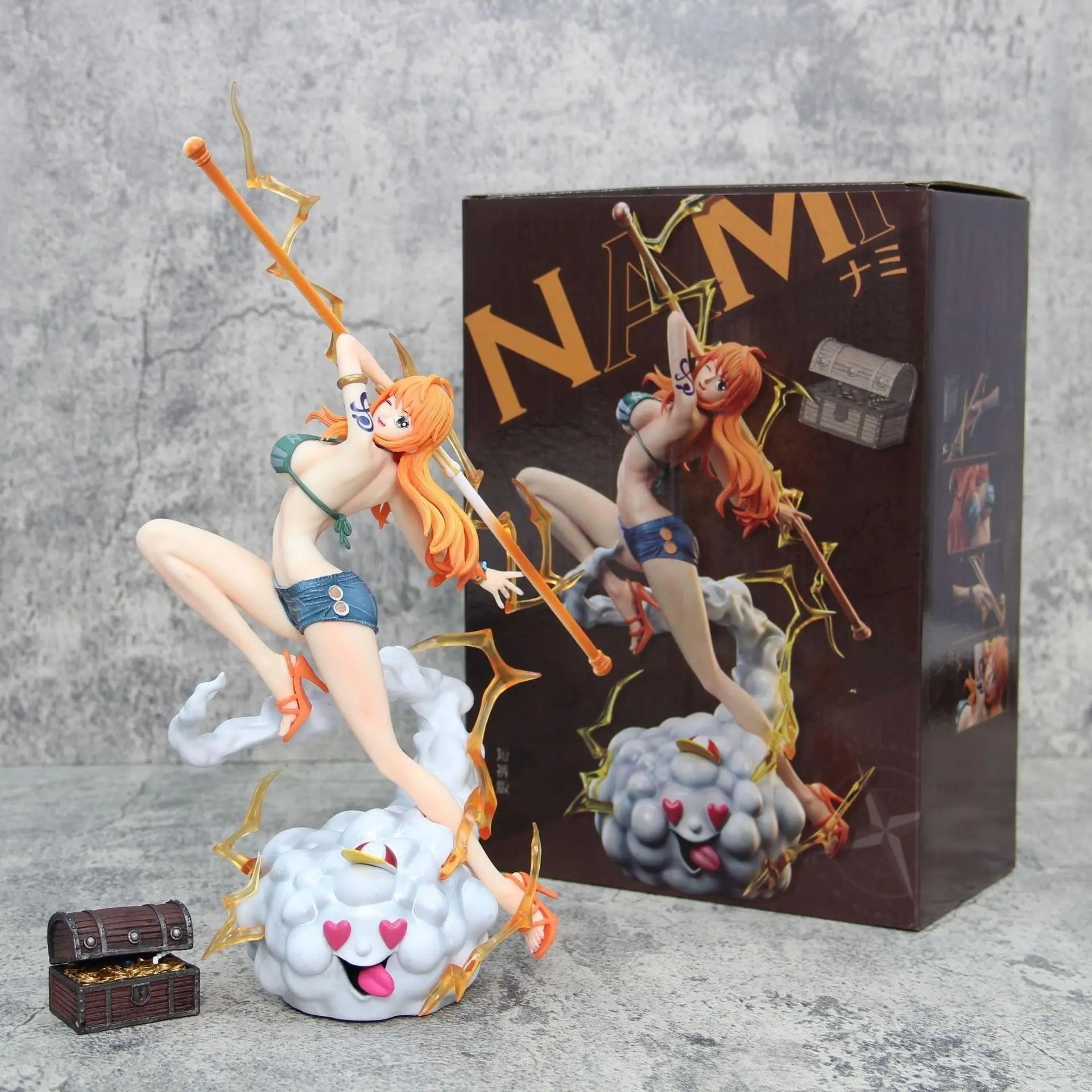 Iu Popmax Nami Straw Hat Crew Gk Handmade Model Figure, Character Figurine, Anime Gift Box Set, Collectible Decoration Piece, Perfect for Fans