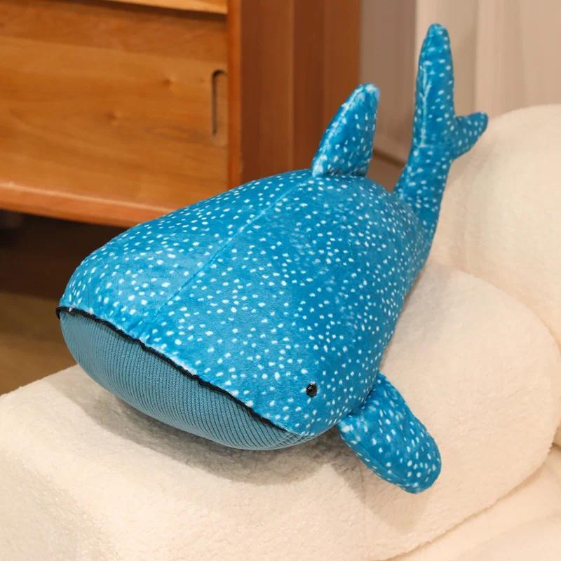 New Cute Animal Plush Doll Whale Shark Anime Stuffed Soft Cushion Pillow Soothing Plush Toy Room Decoration Custom Festival Gift