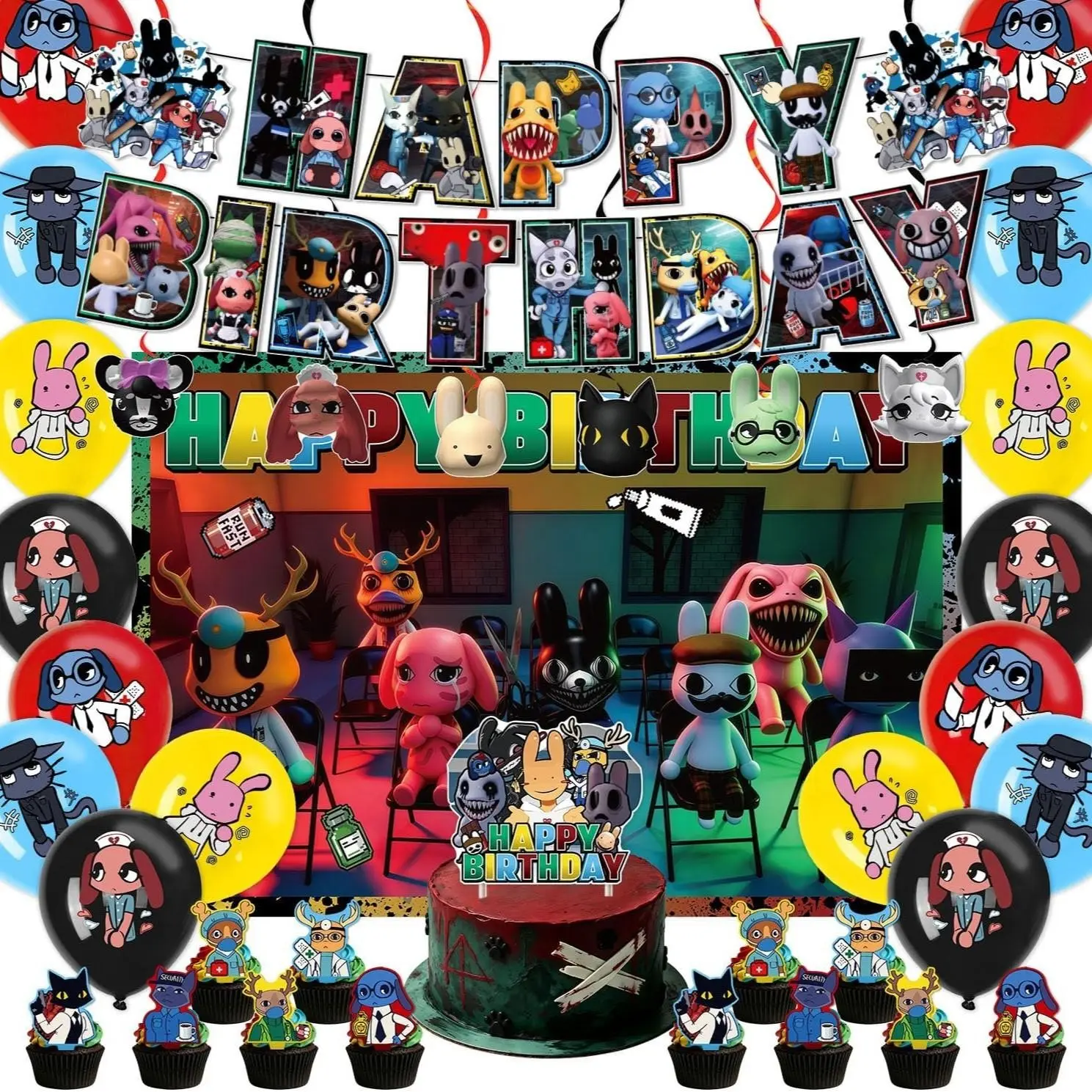 Animal Hospital Birthday Party Decorations, Background Banner, Balloons, Hanging Decor, Cake & Cupcake Toppers, Theme Party Supplies