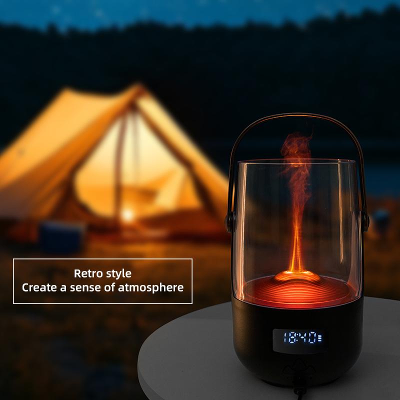 Cozy Nights Redefined  200ML Vintage Flame Diffuser with Programmable Aromatherapy & Safety Auto-Off