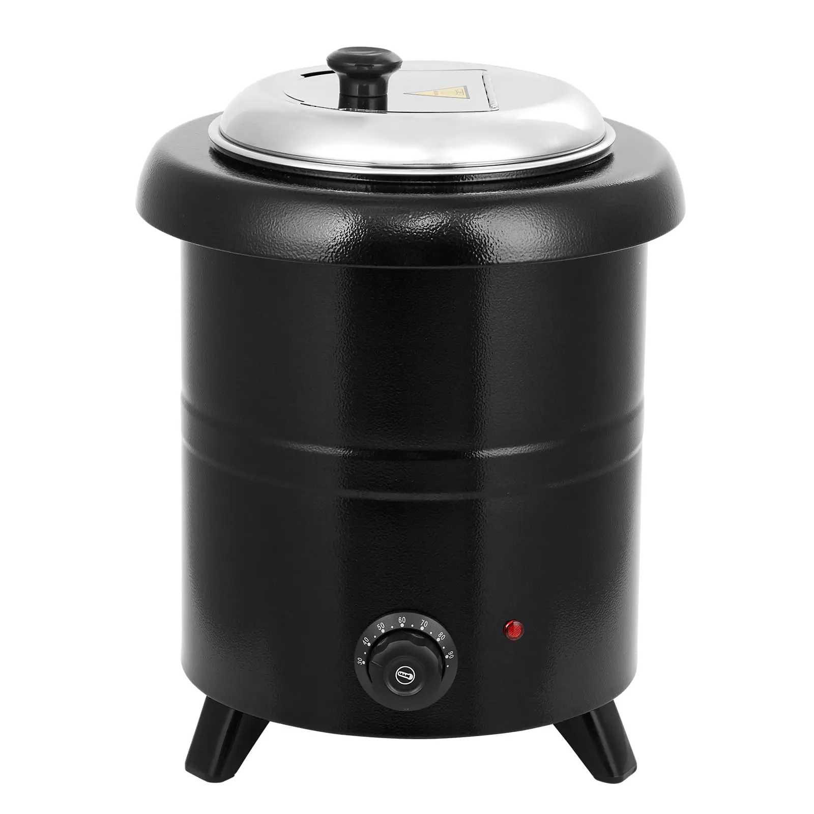 Commercial Electric Soup Kettle Warmer – Removable Stainless Steel Insert Pot, Built-in Hinged Lid, Anti-Scald Handle – Ideal for Restaurant, Buffet, Catering – Professional Food Heating Equipment