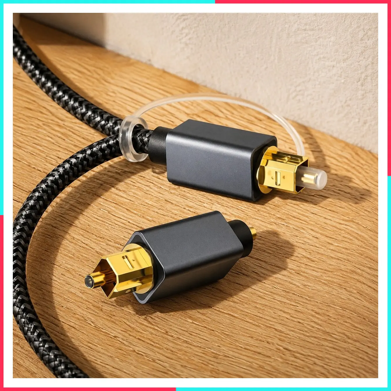 Optical Audio Cable 15ft, Toslink Fiber Optic S/PDIF Digital Audio