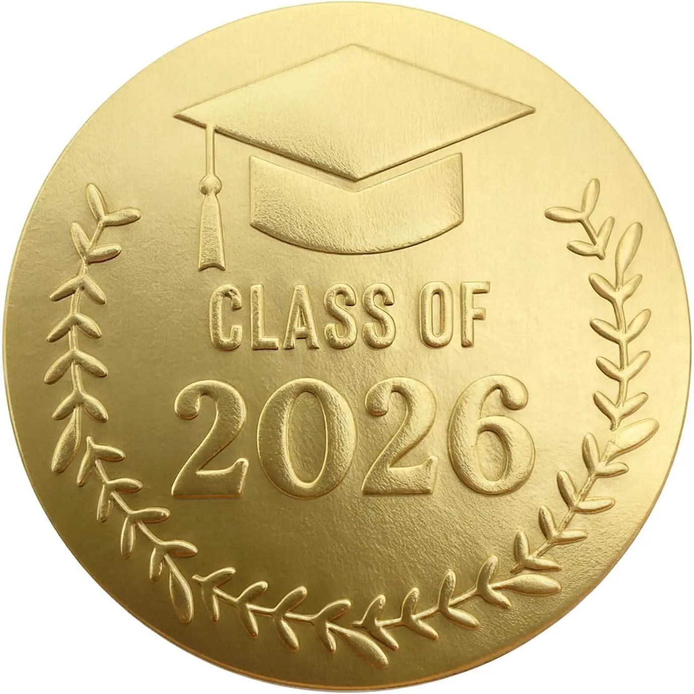 100 Pack Class of 2026 Graduation Stickers, Transparent  Foil Graduation Envelope Seals, Clear Metallic Graduation Invitation Stickers for High School & College Graduation Party Favors, 1.5 Inch