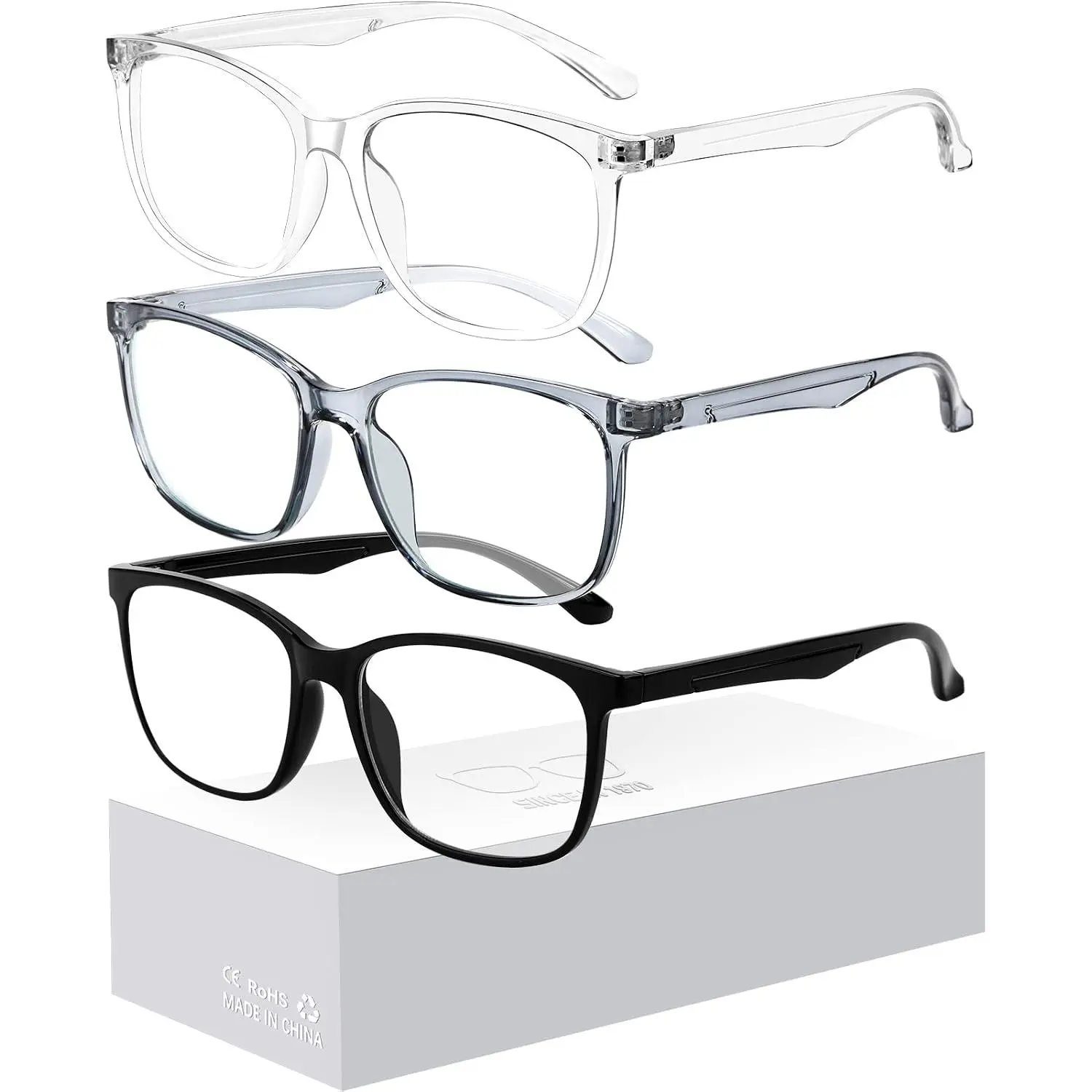 Blue-Light Blocking Glasses for Women Men - 3Pack  Reading/Gaming/TV/Phones Glasses Anti