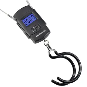 Backlit LCD Display Digital Bike Scale - Electronic Balance with Double Hanging Hook Measures kg, lbs, jin, oz - More Stable & Accurate - Max. Load Capacity 110 lbs