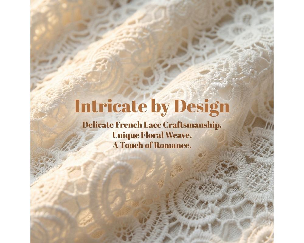 Women’s French Lace Hollow Tote Bag Large Capacity Shoulder Purse Adjustable Leather Straps Minimalist Floral Aesthetic Handbag Available in Versatile Summer Tote