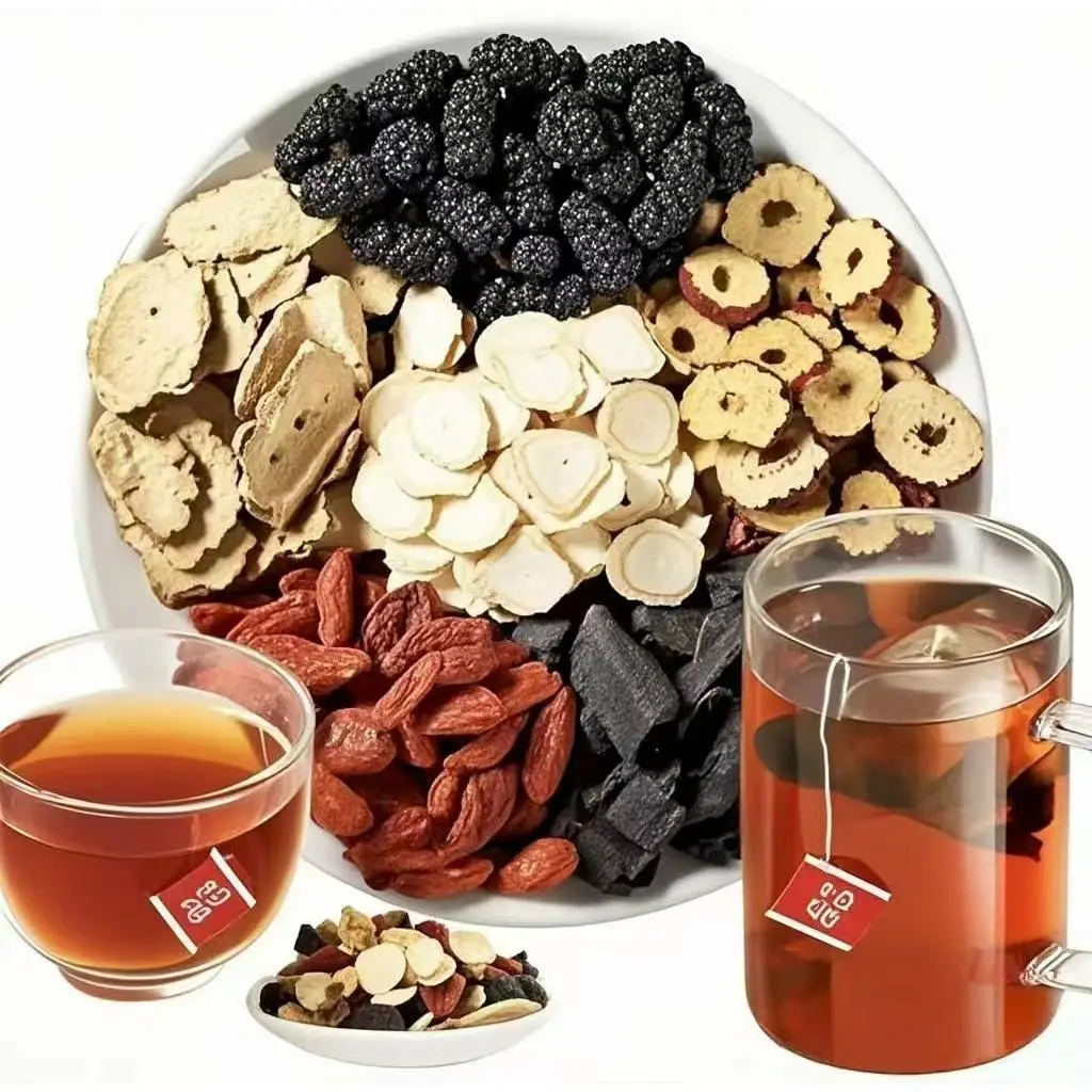 Kidney tea formula Ginseng Five TreasureTeaCombination Scented Tea Five TreasureTea RedDate Wolfberry Tea Men's Tea HealthTeaMulberry Herbal Formula Health Tea WB
