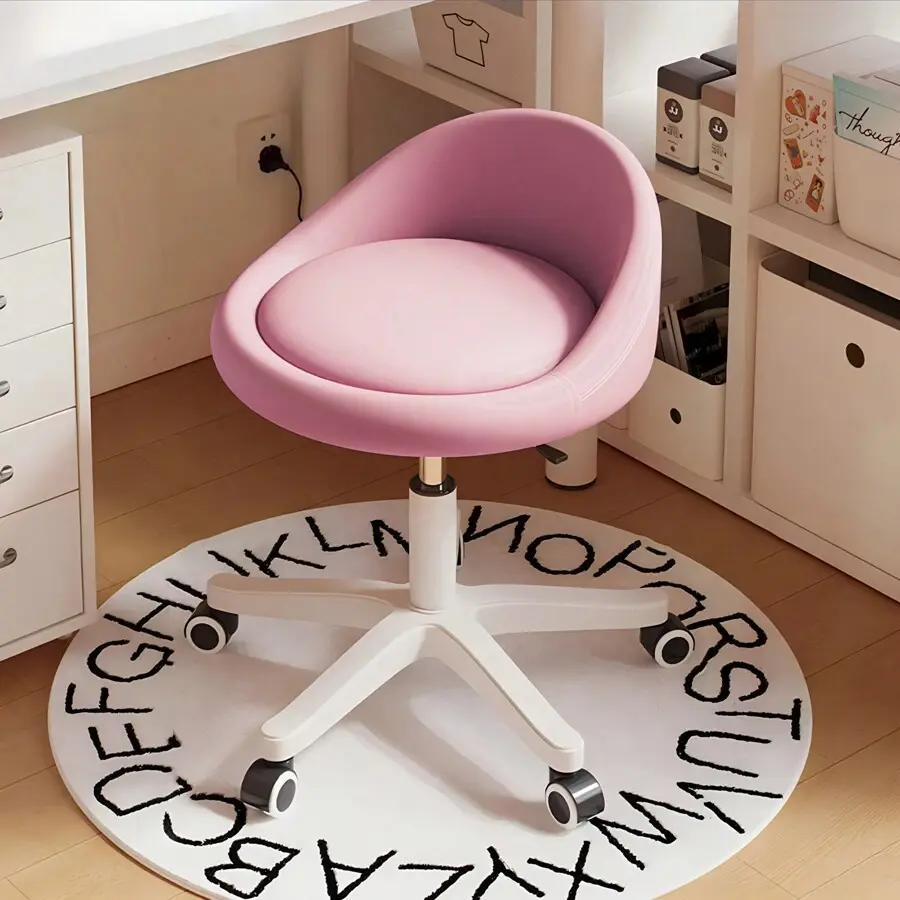 Rolling Stool Swivel Salon Stool Chair Adjustable Drafting Stool Tattoo Office Massage Medical Facial Spa Stool With PU Cushion Backrest