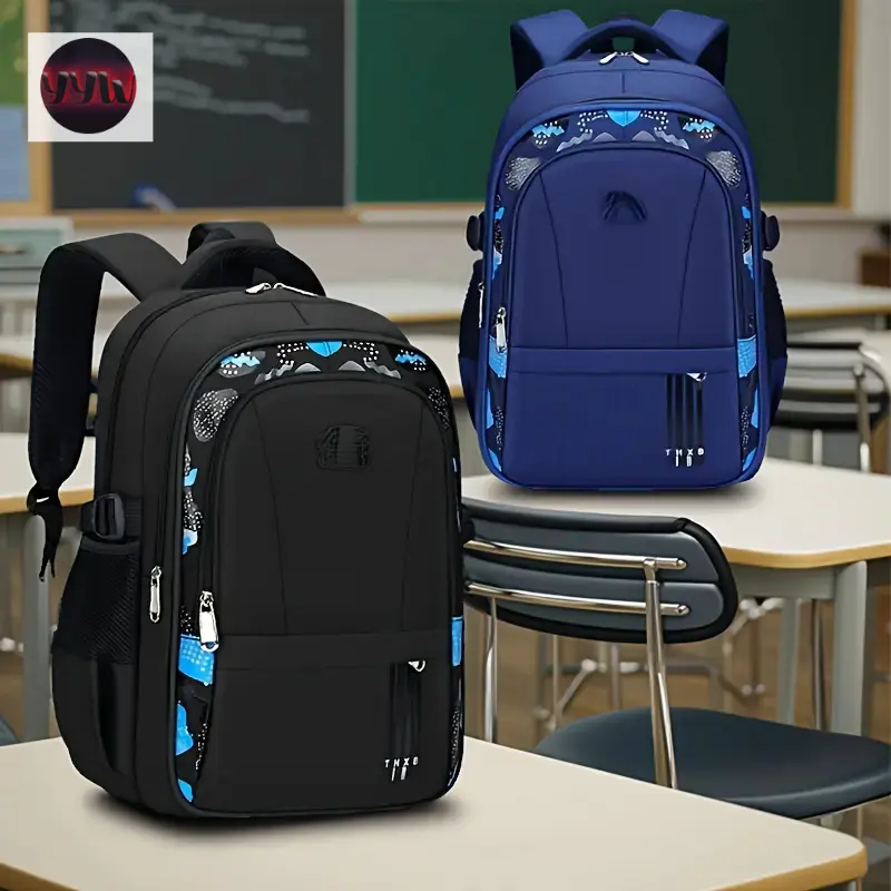 YYW1 New Style Elementary School Backpack Boys, Grades 1-3-6, Ages 6-12, Lightweight Casual Children's Shoulder Bag, Large Capacity Student Backpack
