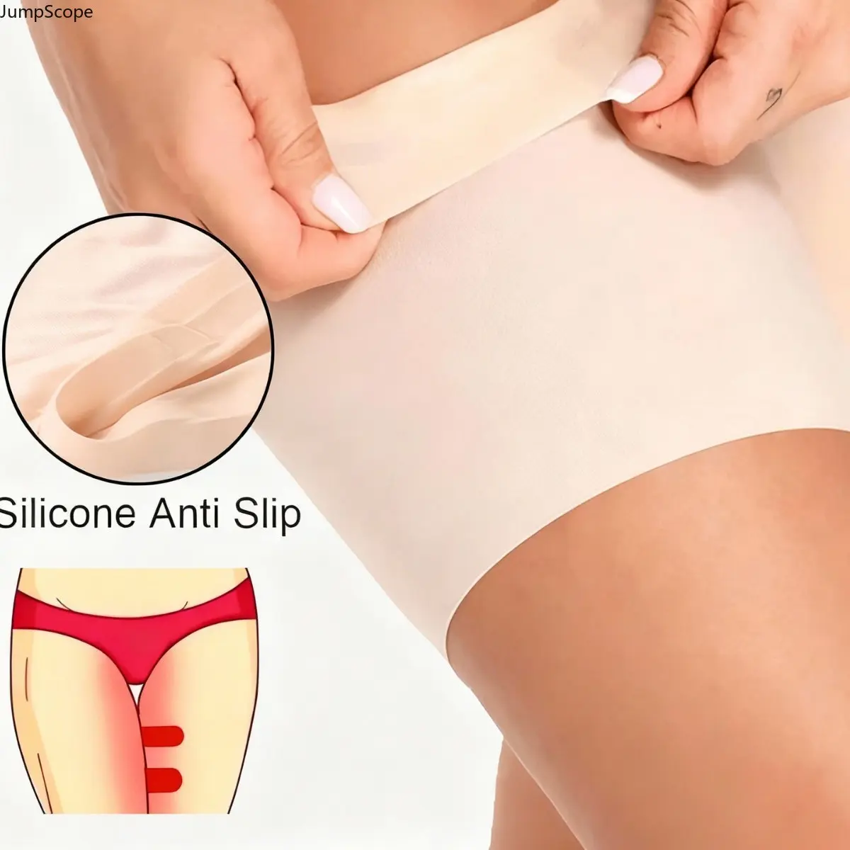 Women's Silicone Anti-Slip Thigh Bands - High Elasticity, Seamless, Breathable, Invisible Wrap, Casual, Expandable, Inner Thigh Chafing Friction Prevention, Daily Walking Use, Sports & Outdoor Body Protection Protective Gear, Mdf-Steel