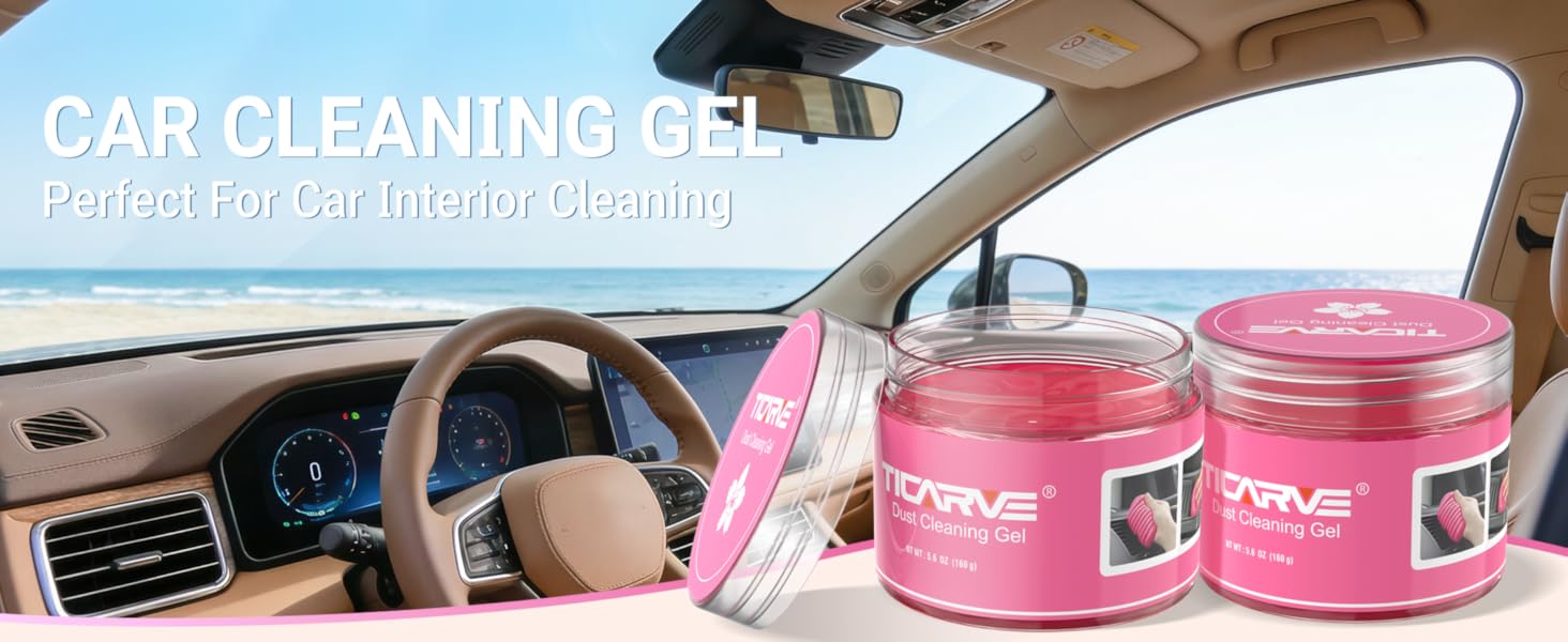 2Pack Cleaning Gel Car Putty Car Clean Putty Gel Auto Tools Car Interior Cleaner Car Cleaner Car Cleaning Slime Car Assecories Keyboard Cleaner Rose (320g/11.2oz) : Automotive