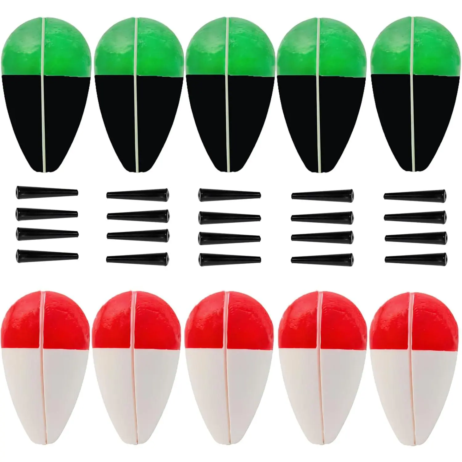 Peg Floats Slotted 10 count Catfish Fishing Floats  Slip Bobbers for Fishing Santee  Crappie Panfish Bass Trout 1.2in,2in