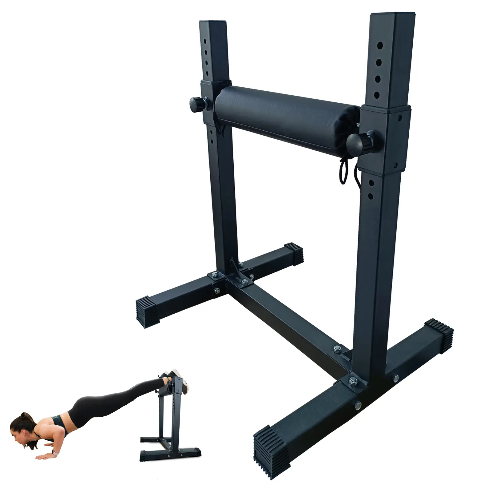 Bulgarian Split Squat Stand 30" – Adjustable Steel Single Leg Squat Machine – Ideal for Hip Thrusts, Lunges, Leg Stretches, Nordic Curls – Home Gym Strength Training Equipment