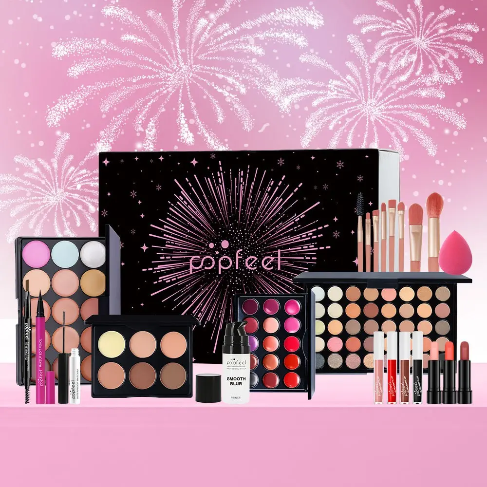 Popfeel Gift Makeup Set, makeup palette set, Glamour Set, Celebratory Gift for Beginners, Balm Form, Smooth, Non-Flammable, Notified Via Scpn/cpnp