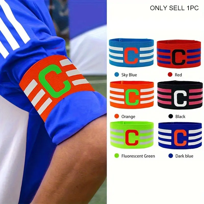 Elastic Captain Armband - Comfortable and Secure Wristband for Team Sports, Soccer Accessories