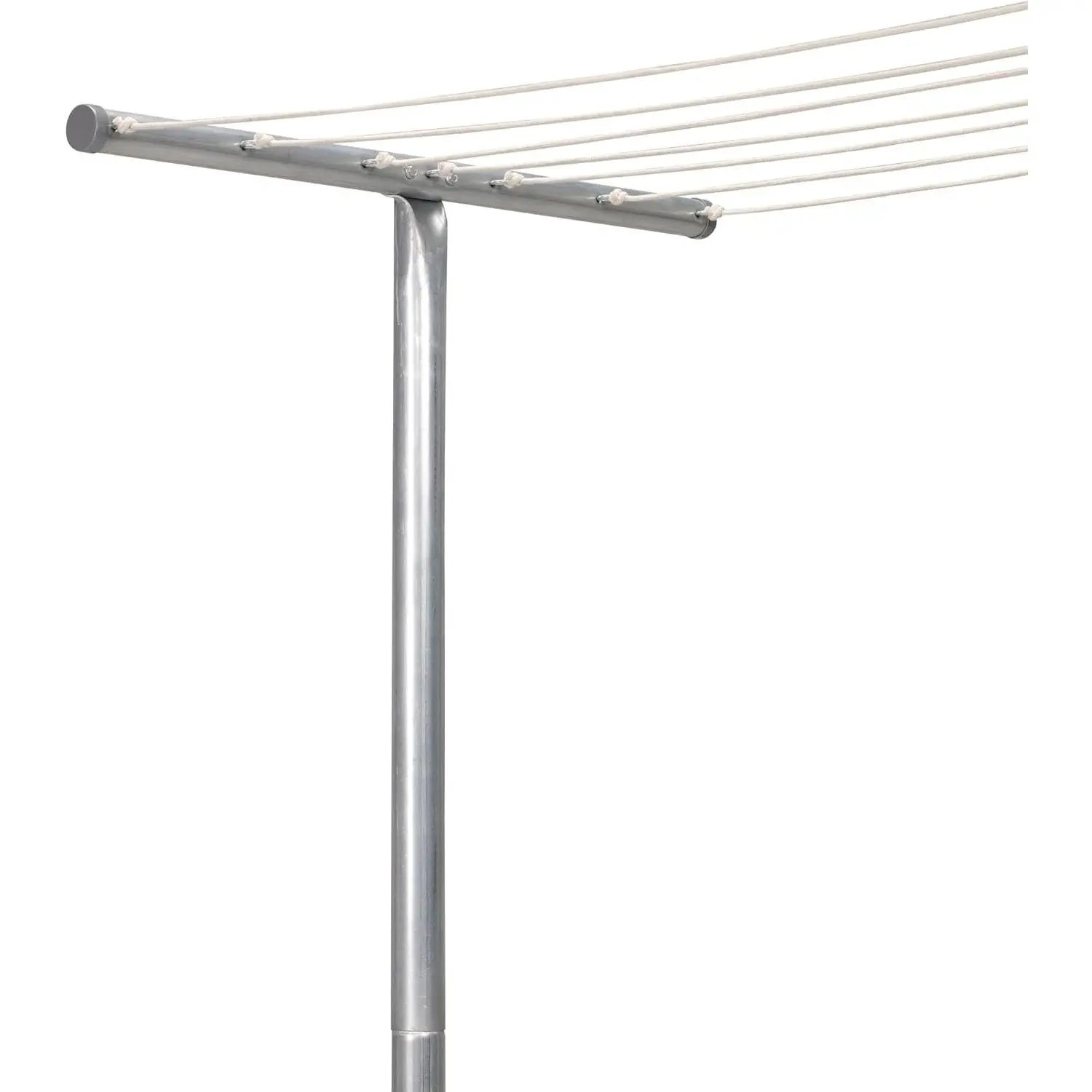 Outdoor Clothesline T-Post, Heavy Duty Galvanized Steel Laundry Pole, 90” Tall, One Single Post Only (Rope Not Included), Backyard Clothesline Support