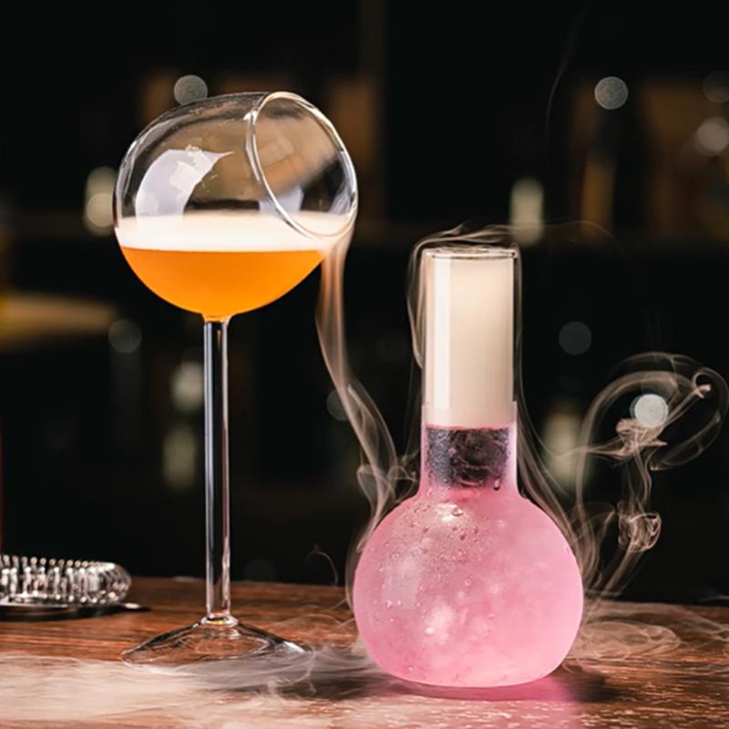 Creative Cocktail Cups Various Shapes of Glass Cup Goblet Glasses Wine Glasses Whiskey Juice Drinks Glass Coffee Mug