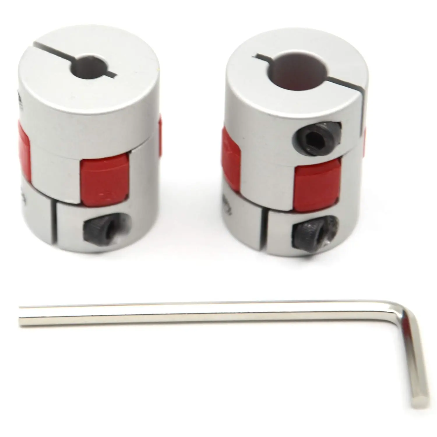 2 count 5mm to 8mm Aluminium Plum Flexible Shaft Coupling D20 L25 Connector Flexible Coupler for CNC Machine and Servo Stepped (5x8mm)