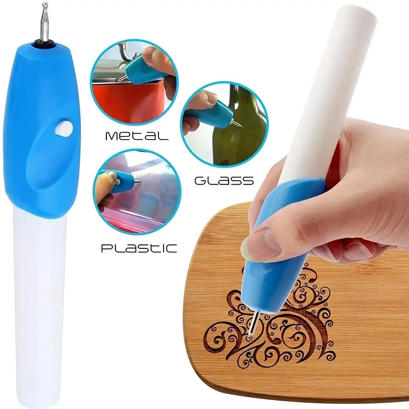 Wireless Precision Mini Electric Engraving Pen - Wireless Hand Tool, Battery-Powered (Battery Not Included), Max 36V Working Voltage, for Name Engraving, Plastic DIY Projects