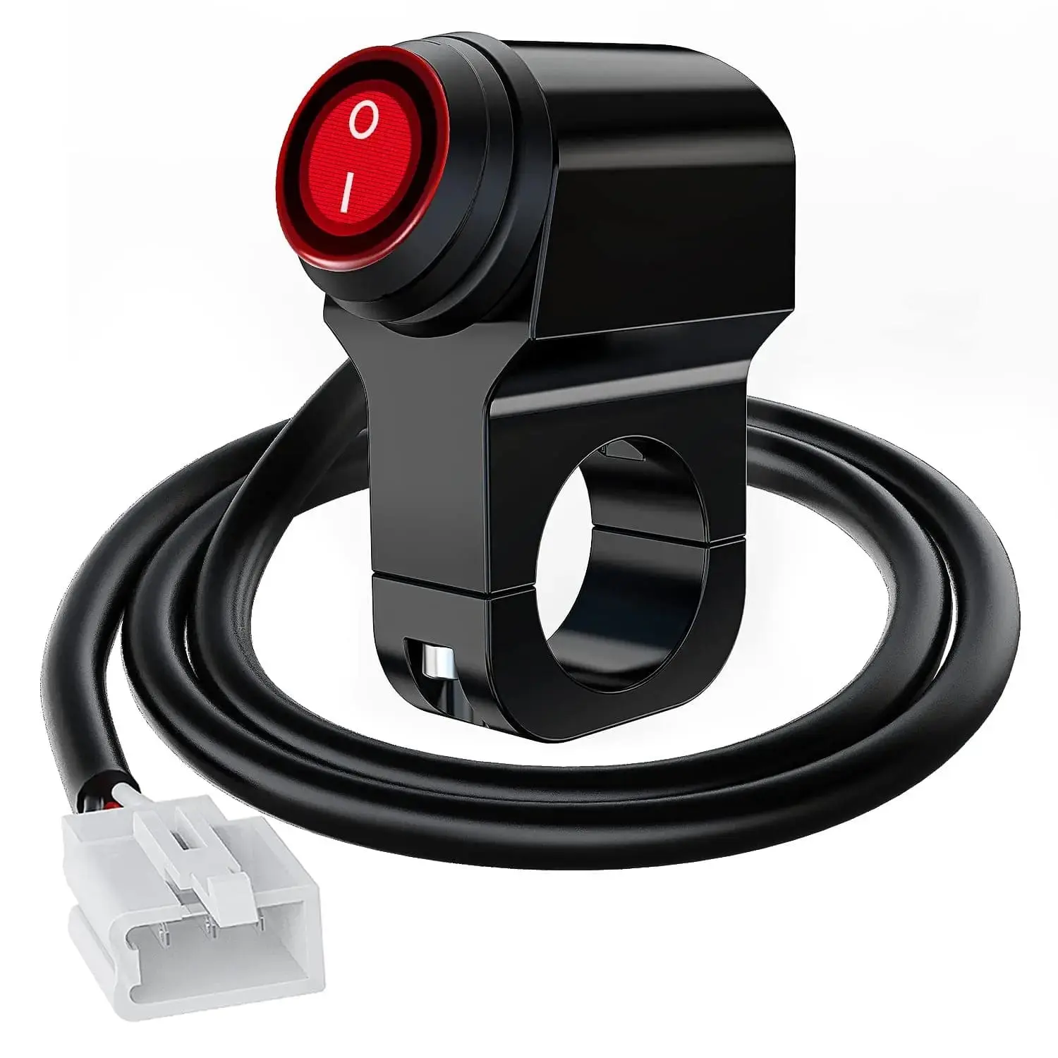 Nilight 7/8" Motorcycle Handlebar On/Off Button Switch, Waterproof CNC Machined Aluminum Alloy Power Control Electrical Accessory