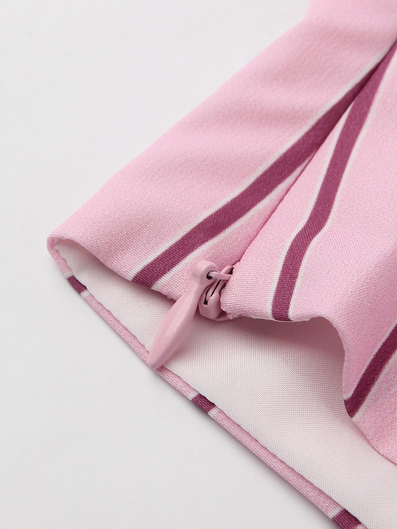 Women Striped Strapless Fitted Corset Top & Wide Leg Pants 2 Piece Set Sexy Daily Outfits Women Sets