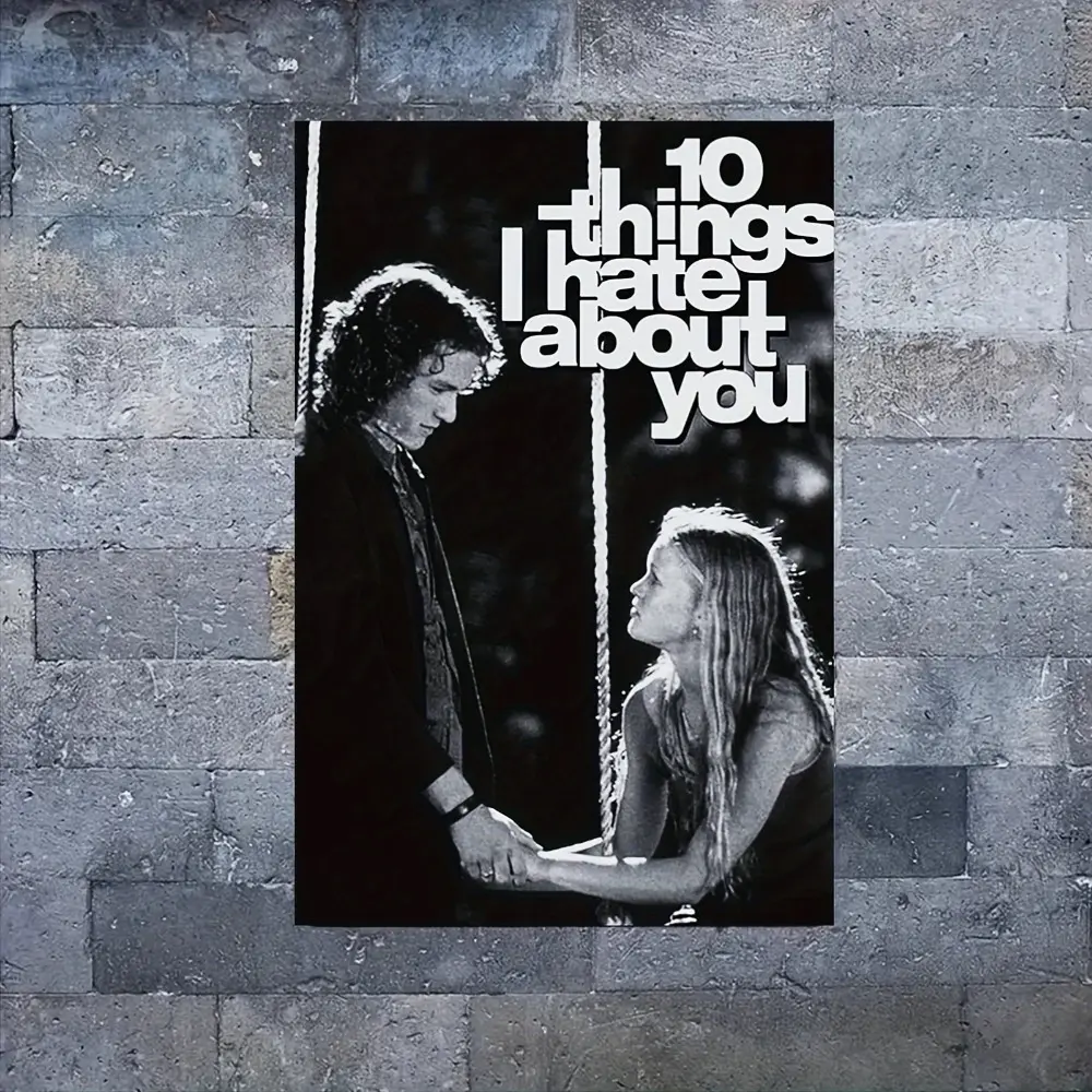 [2D Flat] Romantic Canvas Poster Art Print “I Hate You: 10 Reasons Why” - Wall decor, perfect for home and office decor, living room artwork