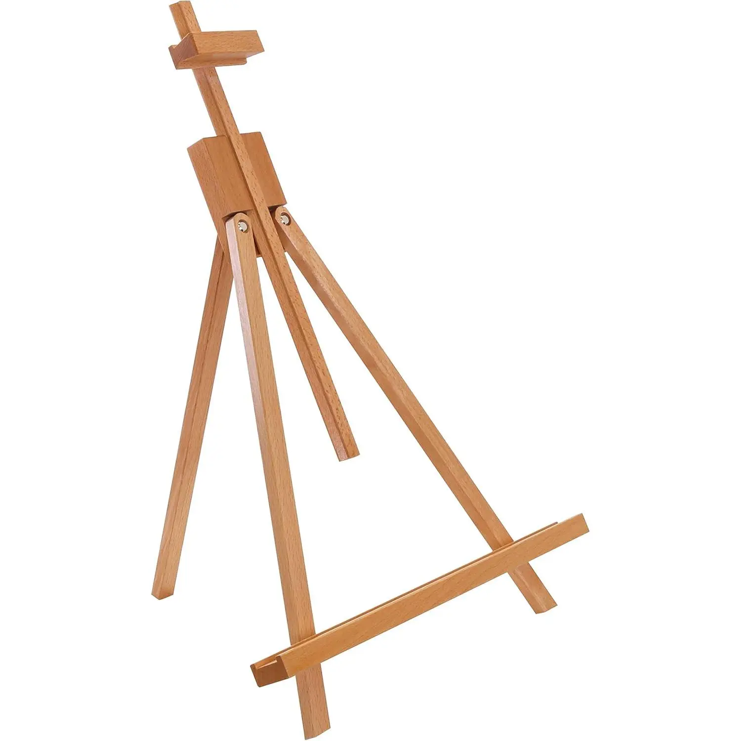 1inch High-Quality Wooden Studio Tabletop Easel - Adjustable Artist Tripod, Holds Up to 27inch Canvases, Foldable A-Frame Easel - Desktop Easel for Painting