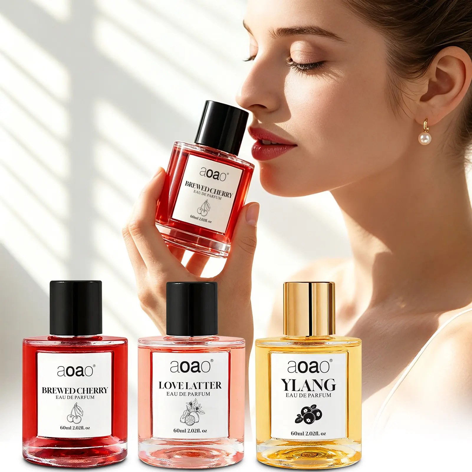 Women's Long-Lasting Fragrance, Fresh Floral Fruit & Creamy Vanilla Scent, Floral Fruity, 60ML Perfume Spray, Refreshing Light Aroma, Ideal for Daily Use