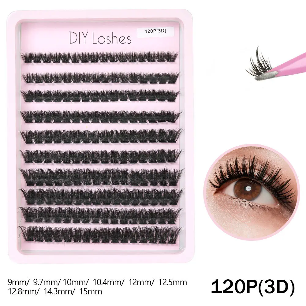 Jumbo Volume DIY 3D Segmented Lash Clusters - Self-Applied Individual Eyelashes for Bold Dramatic Everyday Looks
