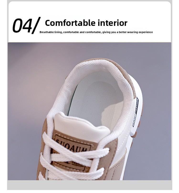 2026 Autumn New Women's Sports Shoes, Student Color-Block Hong Kong Style Round-Toe Dad Shoes, Casual German Training Shoes