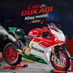 Ducati 1299 alloy motorcycle model, highly replicating the classic racing silhouette and design. The body lines are smooth. It is a desktop collection item for motorcycle enthusiasts, or an exquisite gift choice for occasions such as festivals and birthda