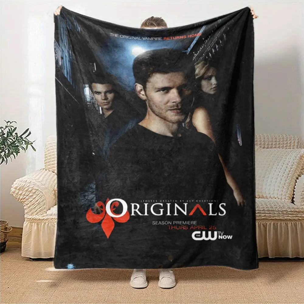 The Originals Season Premiere Poster Flannel Throw Blanket Klaus Mikaelson Vampire Drama TV Show Warm Blanket Gift The Originals Fans All Ages