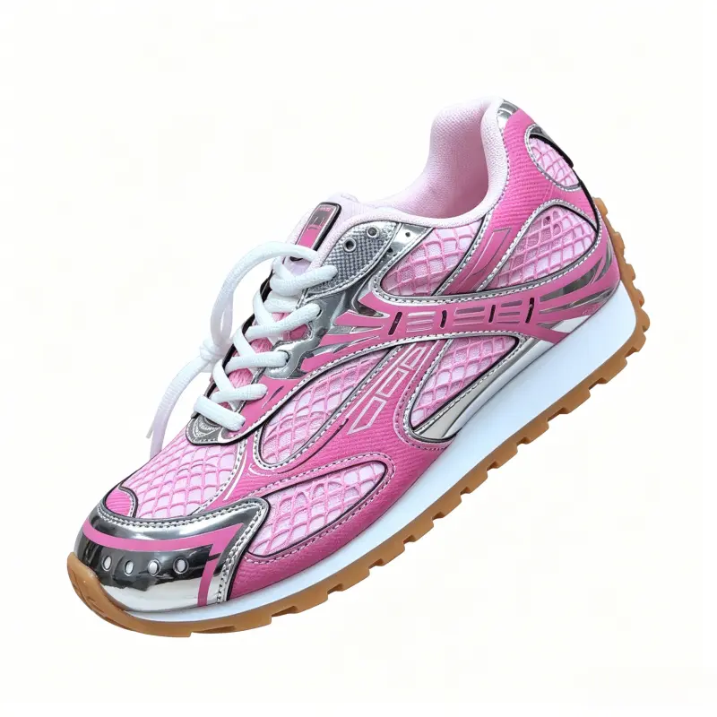 Women's Chunky Dad Sneakers - Thick Platform Sole, Comfortable Pink Athletic Running Shoes for Casual Sports, Sneaker, Footwear, Trainer, Breathable Mesh Sneakers, Thick Sole Shoes