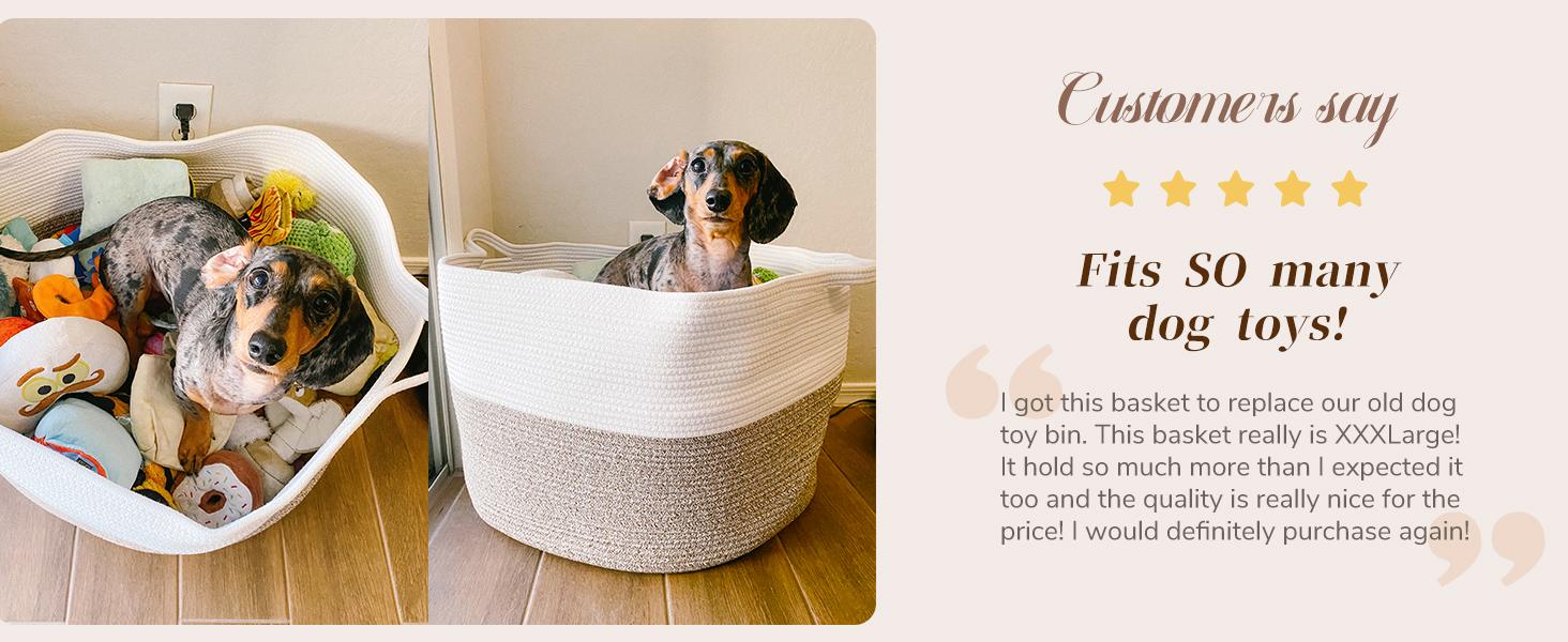 XXXLarge Cotton Rope Basket Woven Laundry Baskets Blanket Baskets Basket with Handle Comforter Cushions Storage Bin Thread Laundry Hamper - 21.7" x 21.7" x 13.8" :