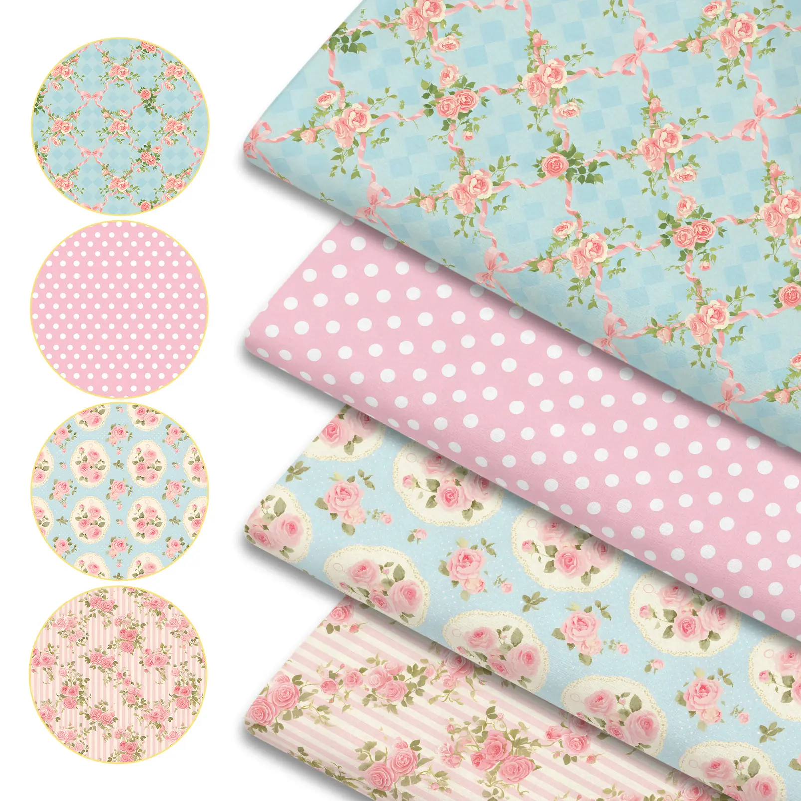 1pc Retro Pastoral Sweet Peony Print Fabric 50Cm*150Cm/19.69In*59.06In, Can Be Used for Patchwork Quilting Fabric, Bedding, Tablecloths, Bags, Masks, Hats, Hair Bands, Pillowcases And Other Fabrics