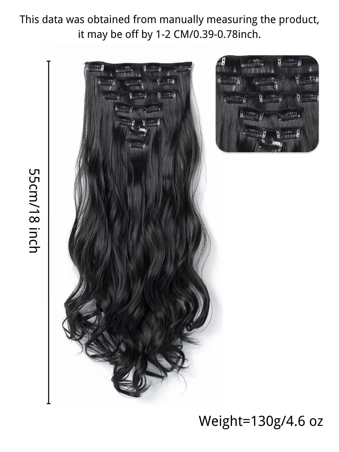 Women's Long Straight Hair Extensions, 16 Clips 22 Inches Synthetic Fiber, Natural Smooth Look, Easy Daily Wear & Special Occasions, Synthetic Wiglets, Synthetic Clip Hairpiece