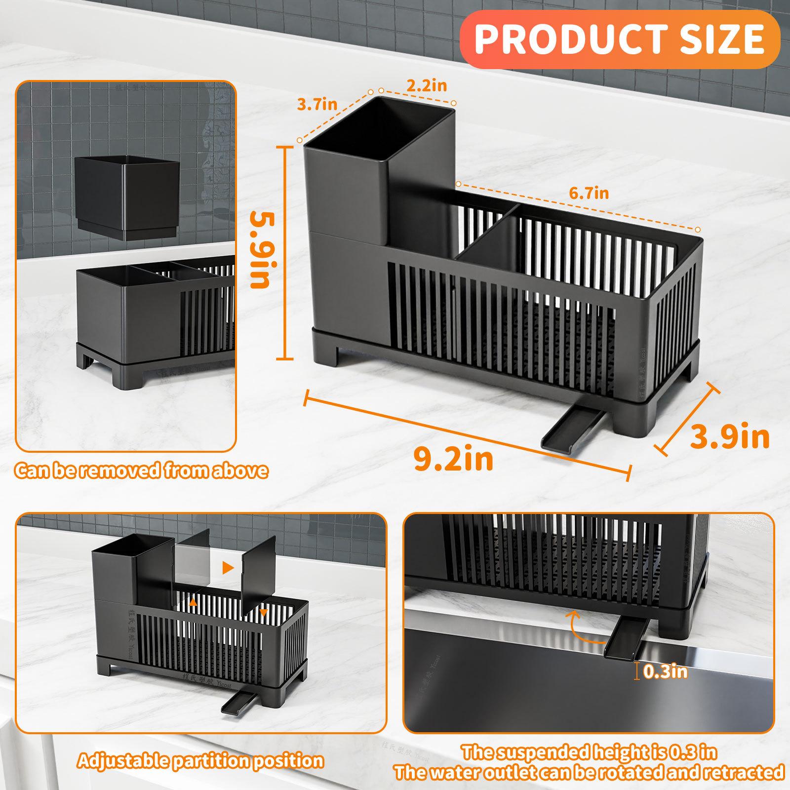 Kitchen sink detergent rack, kitchen dishcloth and sponge draining rack, countertop rag storage Kitchen sink detergent rack, kitchen dishcloth and sponge draining rack, countertop rag storage
