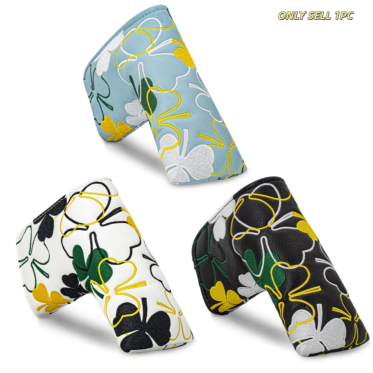 1pc Golf Blade Putter Headcover, Stylish Floral Pattern, Durable Construction, Golf Accessory, Ideal Gift for Dad, Boyfriend, Husband on Special Occasions