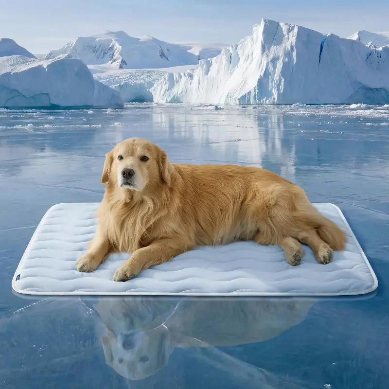 Cooling Mat for Dogs & cats – Q-MAX>0.4 Washable Pet Cooling Pad, No Gel, No Electric, Non-Slip Summer Crate Bed for Large Dogs
