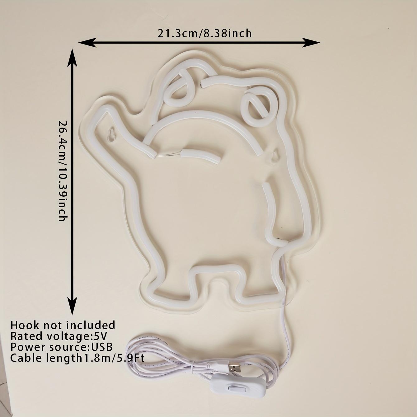 Cute Cartoon Frog Design Neon Sign, 1 Count USB Powered LED Neon Light, Decorative Neon Sign For Home Party Decoration