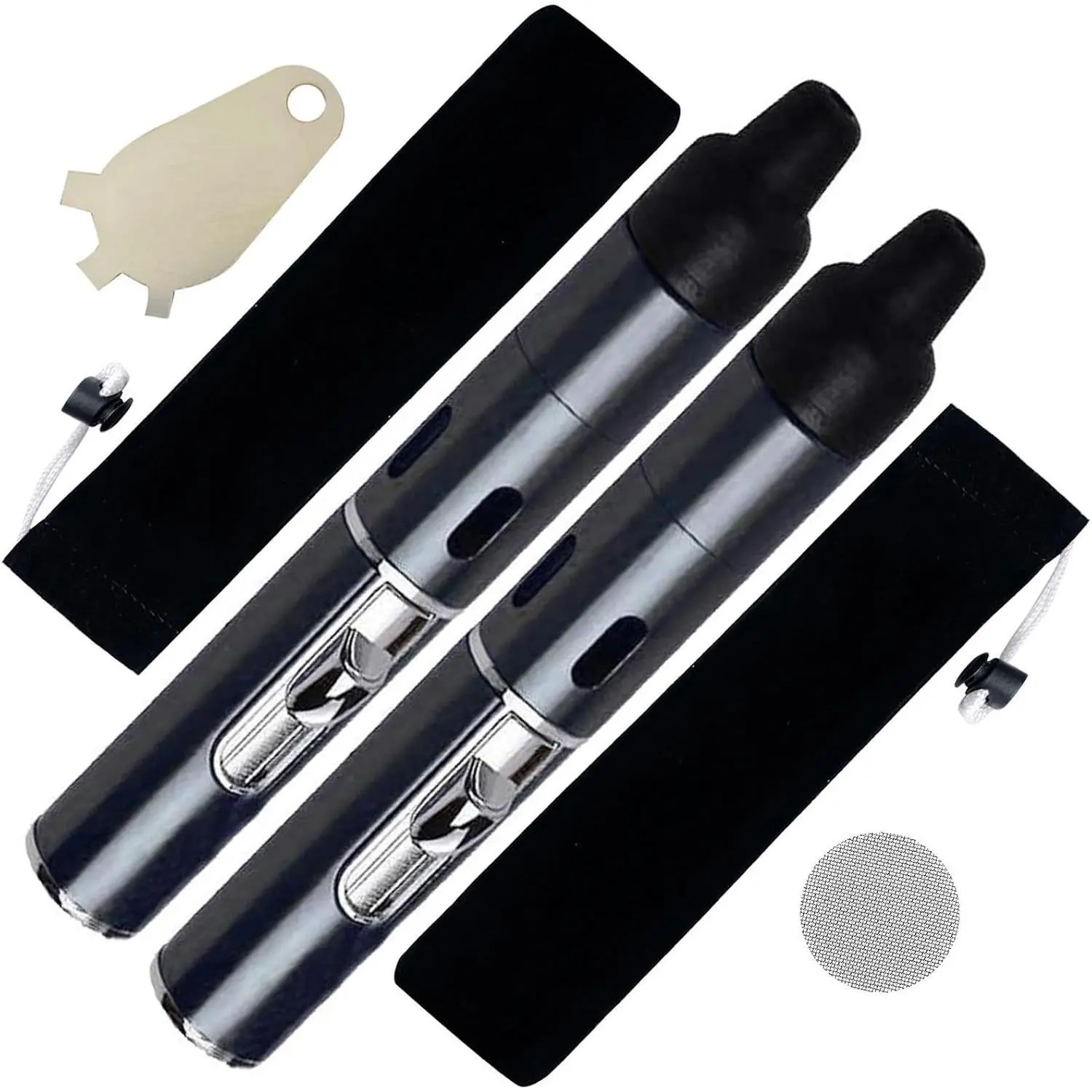 Lighter,Refillable Inflatable Lighters,-in Detachable Jet Lighter Cooking,Black2PCS