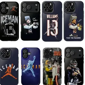Chicago Football Iceman 18 Caleb Williams  Two-In-One Phone Case Durable And Trendy Protection For iPhone17 16, 15, 14, 13, 12 Plus, Pro, Max, and Samsung S26-22 Perfect Birthday Gift for Friends