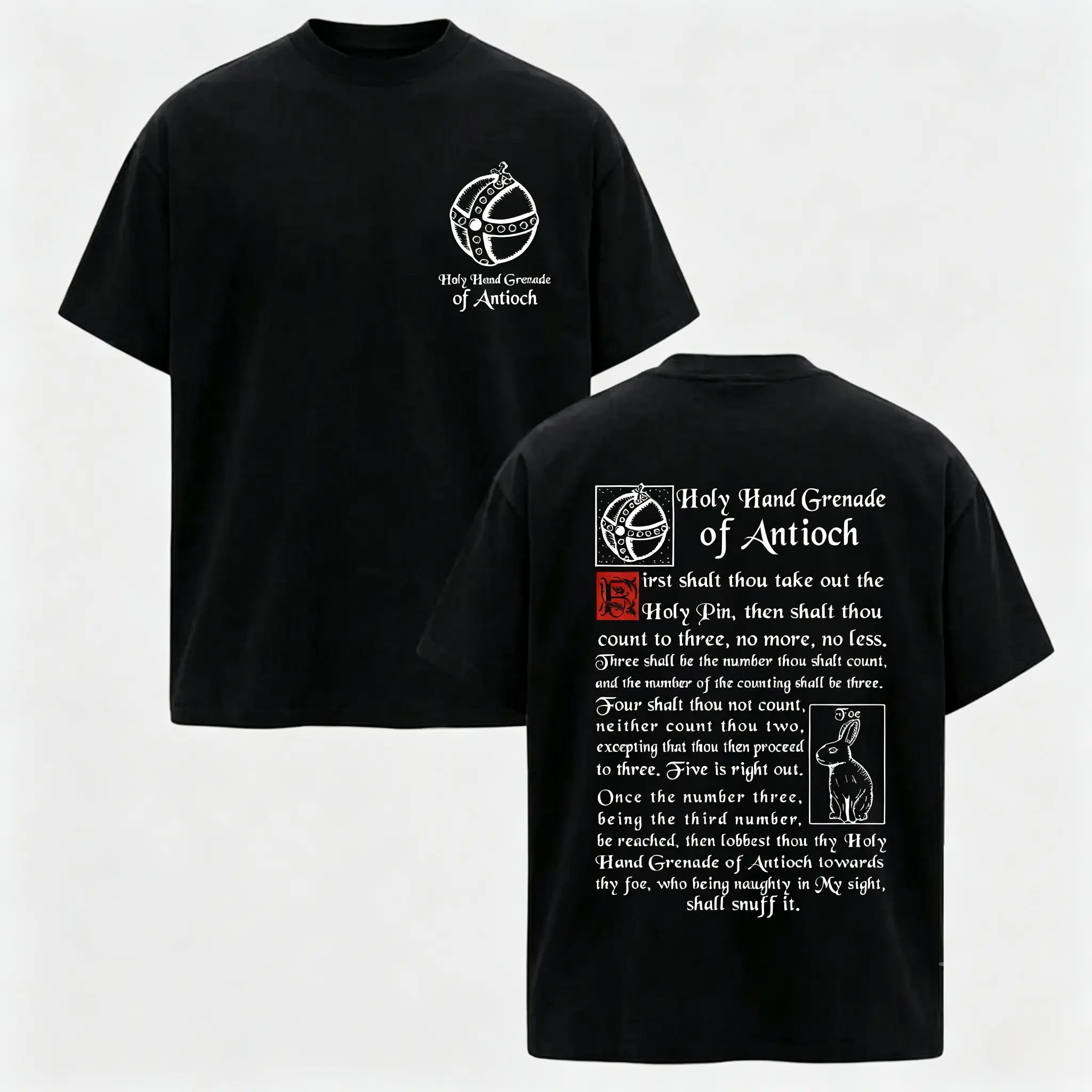 Holy Hand Grenade of Antioch Meme Tee, Funny Retro Movie Quote Aesthetic Unisex Short Sleeve Shirt