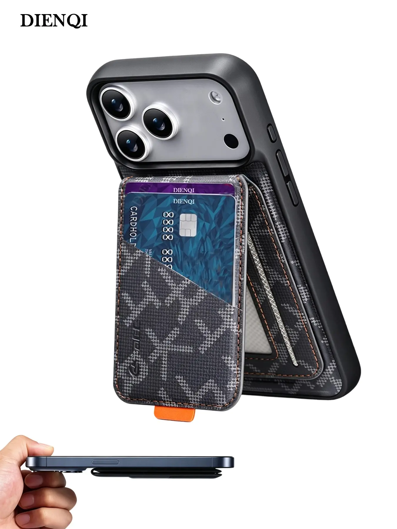 Mens Wallet PU Leather Bank Credit Card Holders Man Slim Wallet Magsafe Wallet Phone Magnetic Card Holder for IPhone 17 Air 16 15 14 Plus 13 12 Pro Max Magnetic Stand  ID Bank Card Case, Phone Accessories, Gifts for Men, Daily Use
