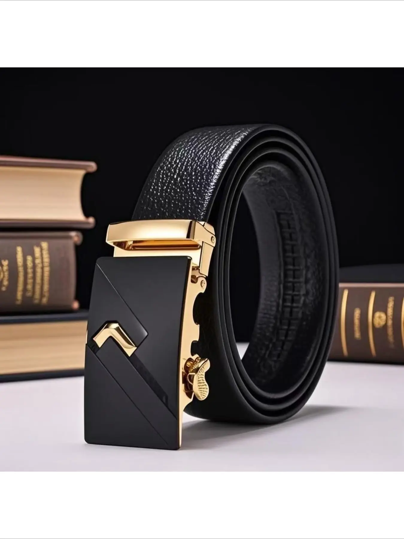 New Arrival Hot Selling Simple Square Buckle Men's Automatic Buckle Belt Business Casual Genuine Leather Waist Belt For Daily Wear And Formal Occasion For Men