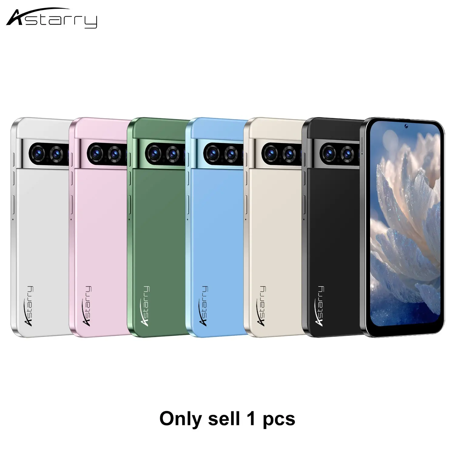 Astarry-Pixel 9 Pro Xl 6.8 Inch Smartphone, Octa-Core Processor, 4GB RAM 64GB Storage, Android 12, Dual Camera, 5000mah Battery