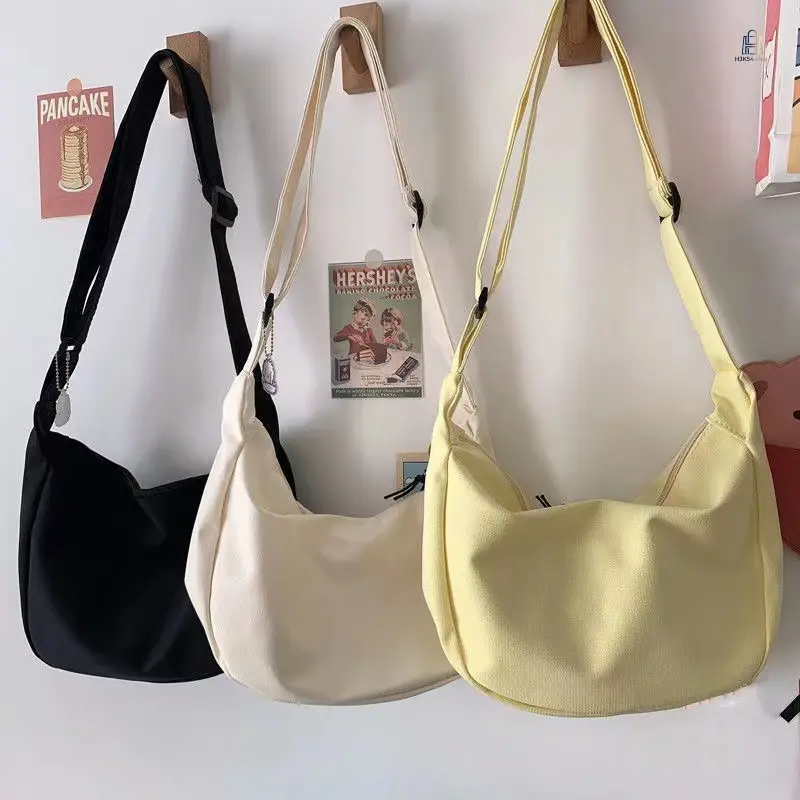Women's Urban Simplicity Crossbody Shoulder Bag - Minimal Daily Use Bags for Ladies, Bright Candy Color Waffle Fabric Casual Purse, Lightweight Durable Adjustable Strap, Suitable for Commute Shopping