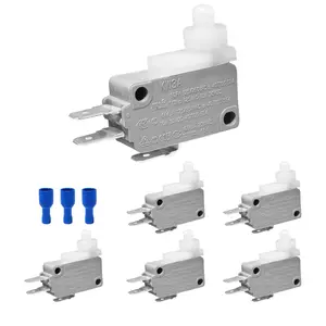 6Pcs Micro Limit Switches with Automatic Lock, SPDT Snap Action Switch for Arduino, KW3A 16A 125/250VAC, 16amp, 18pcs Terminal, Suitable for Toys, Microwave Oven, Audio Applications (Home Supplies, Miscellaneous Home)