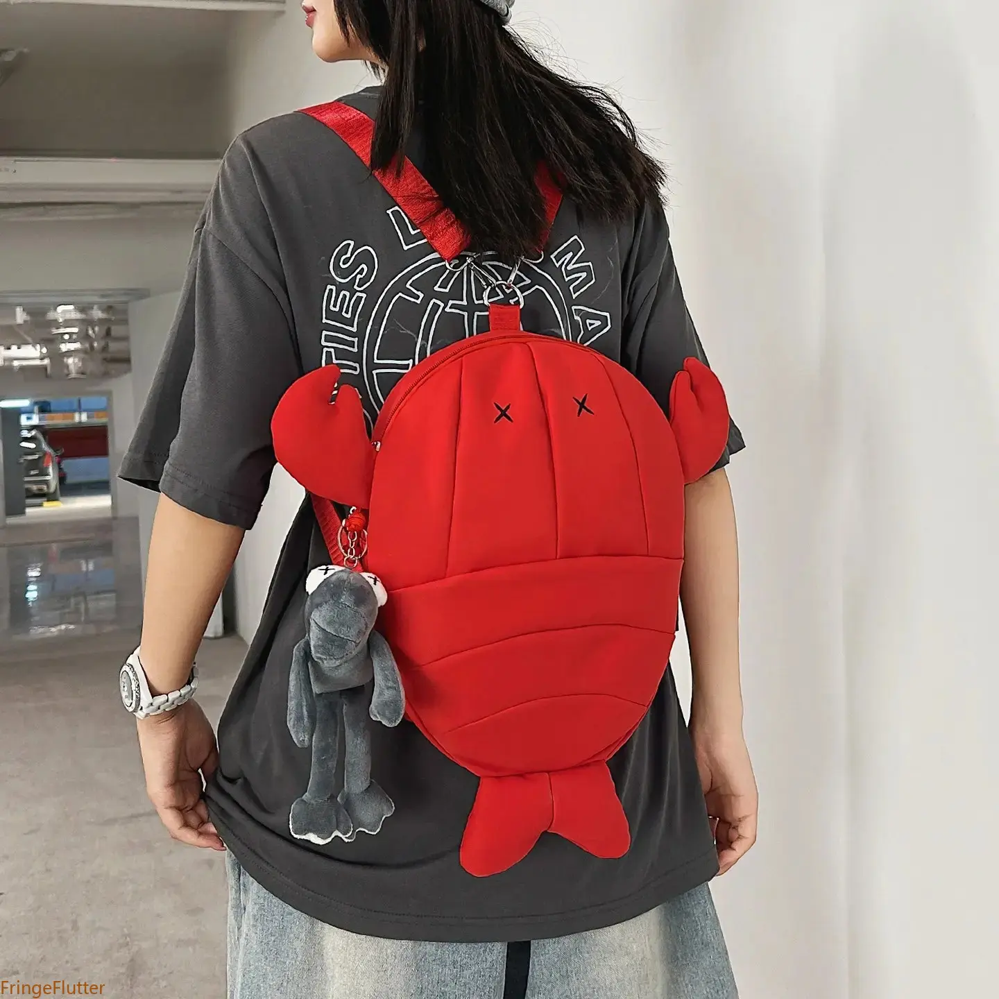 Cute Crab-Shaped Cartoon Backpack - Unisex UglyCute Funny Novelty Animal Daypack, Funny Gifts Accessories for Students, 2026 Fashion Statement Bag for Travel Cycling Outdoor