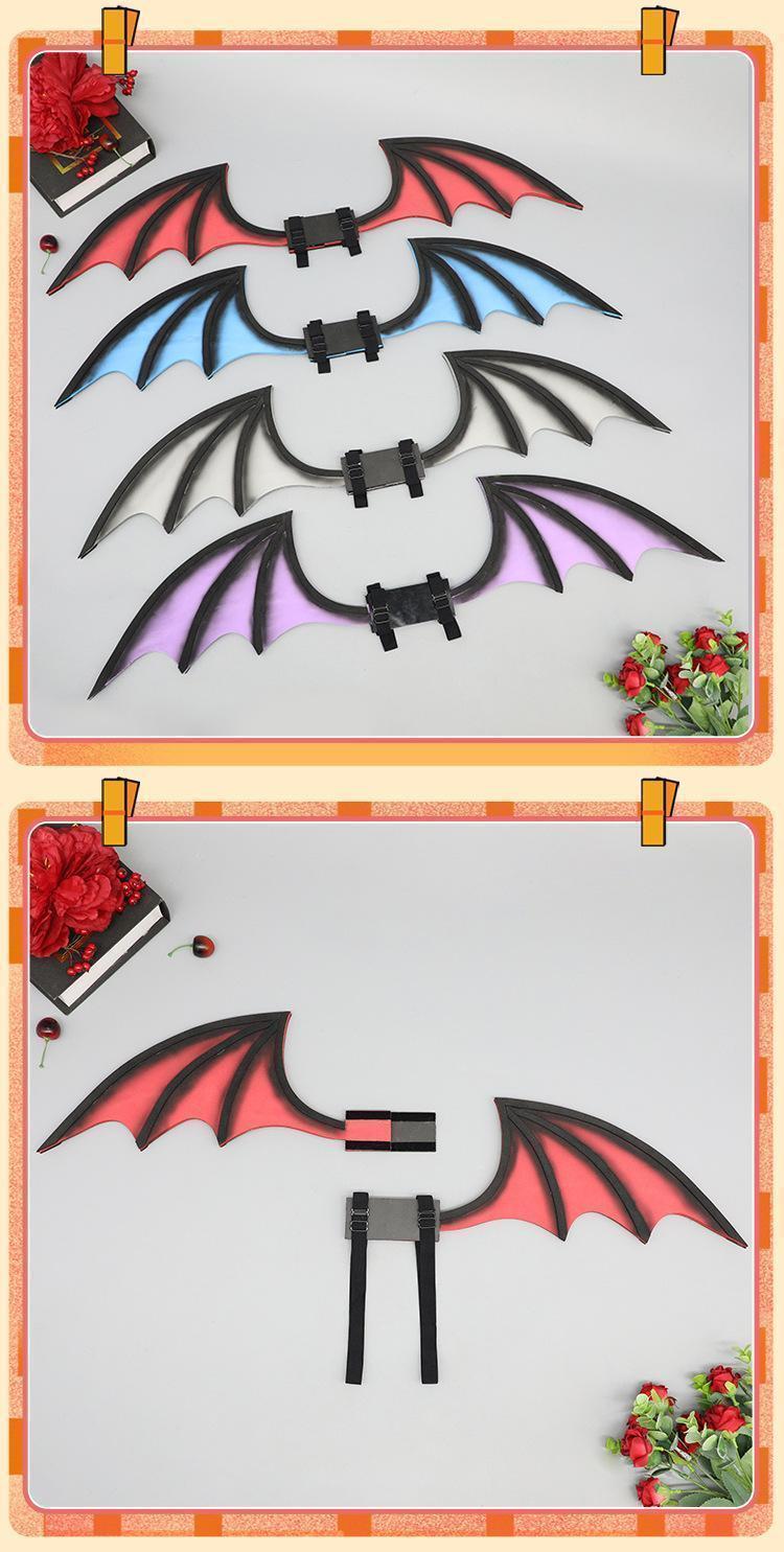 Animal Simulation Plush Furry Queen Devil Ear Wings Set Lolita Love Tail Halloween Cosplay Pros Carnival Party Cosplay Costume